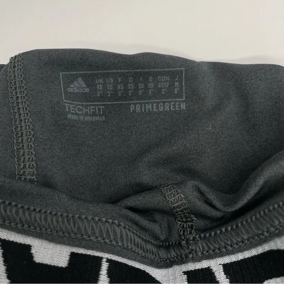 New NWT adidas Womens Techfit Short 3” Branded Elastic Short Size XS Grey Black - Picture 8 of 8
